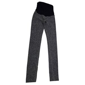 Beyond the Bump by Beyond‎ Yoga Maternity Leggings XS Heather Gray Black Ruched